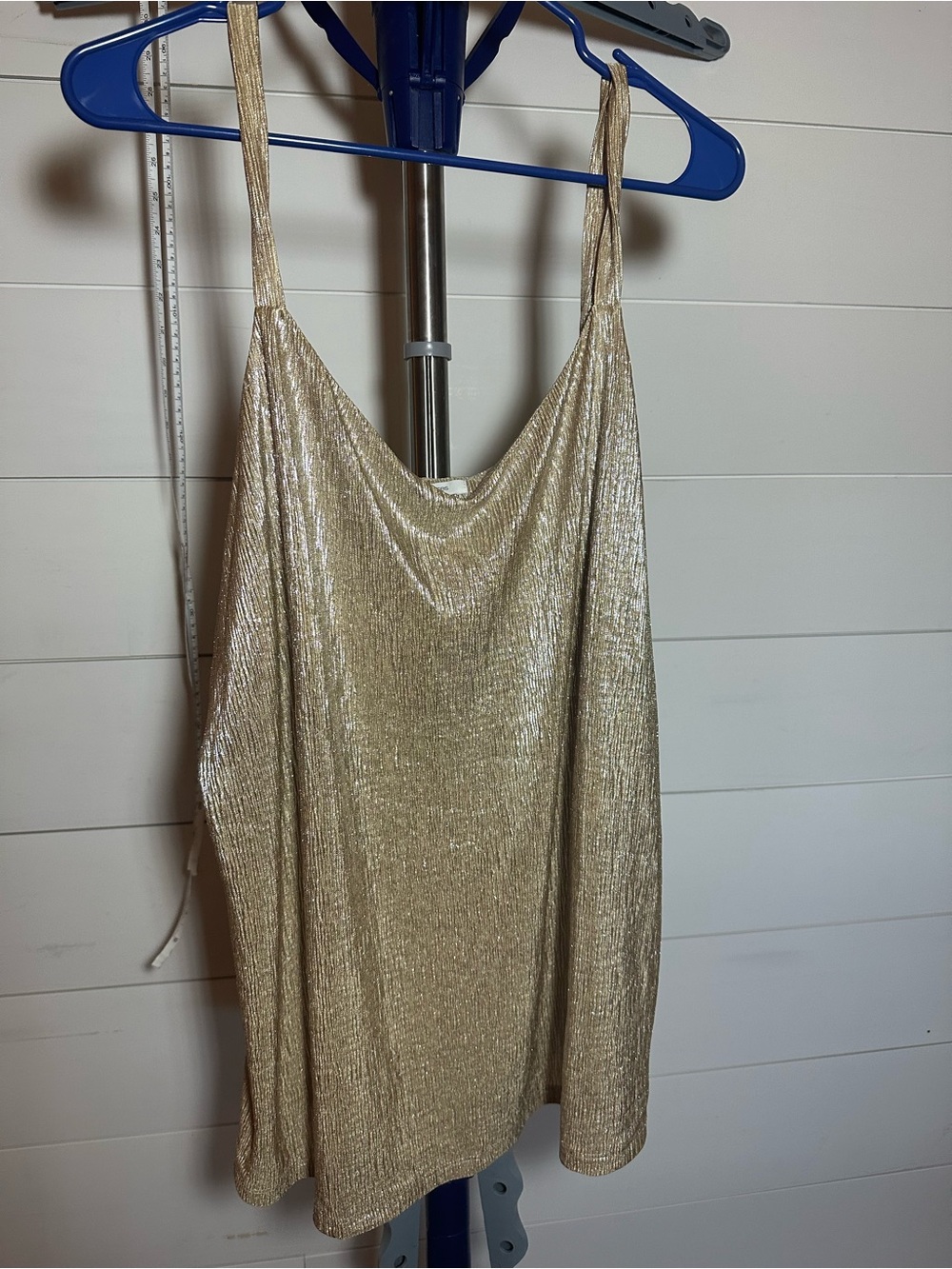 #148 Gold Metallic Spaghetti Strap Shirt